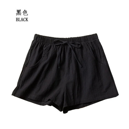 Casual Linen Shorts for Women - BENJAMINS Black / S 40-50kg