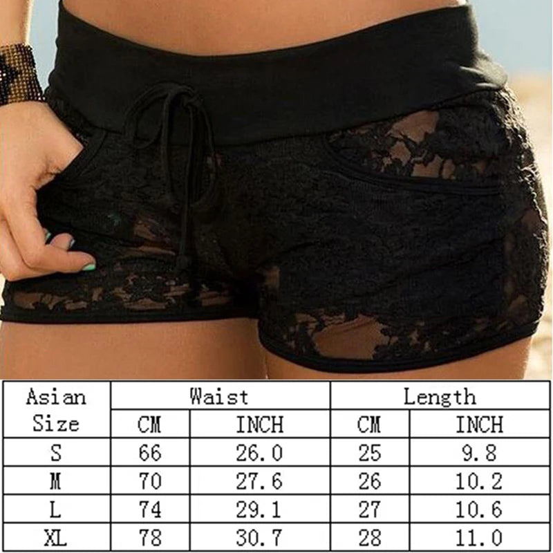 Black Lace Women Shorts - BENJAMINS