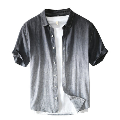 Versatile Men's Casual Striped Breathable Shirt - BENJAMINS